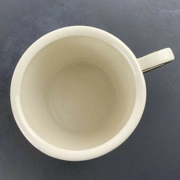 Anthropologie Monogram "B" Cream & Gold Ceramic Coffee Mug 12 fl oz - Picture 4 of 5